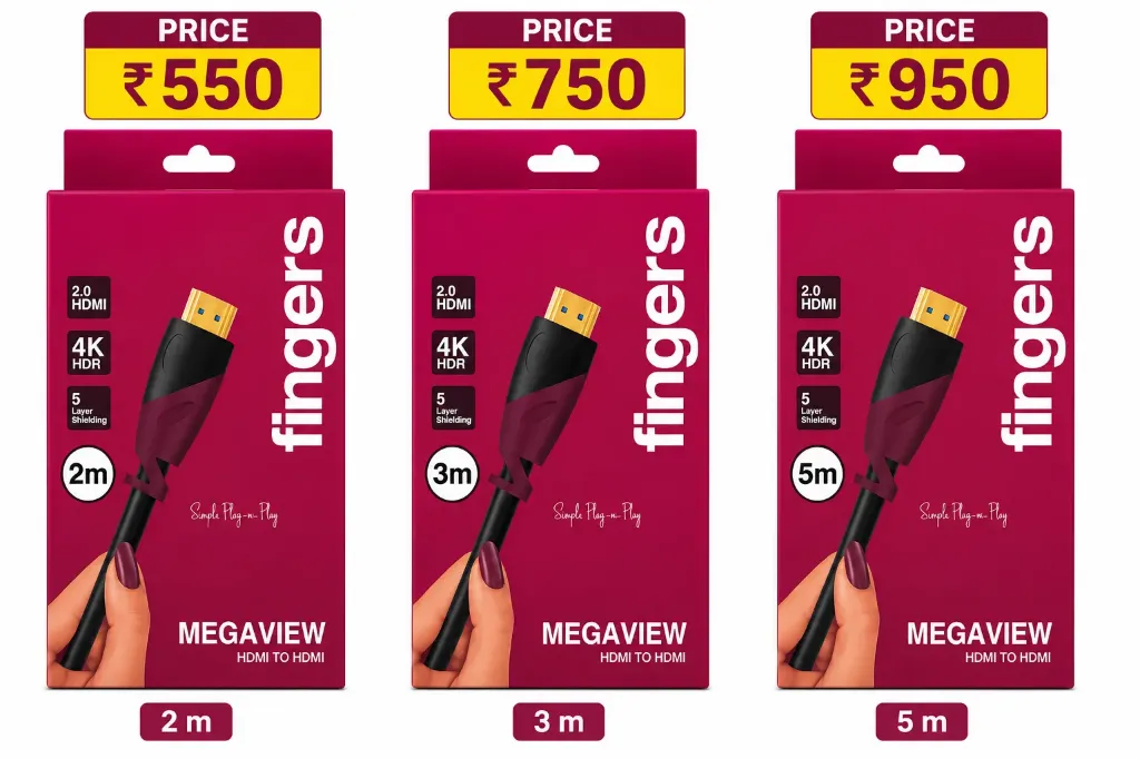 Fingers Megaview HDMI to HDMI Cable (3 m)
